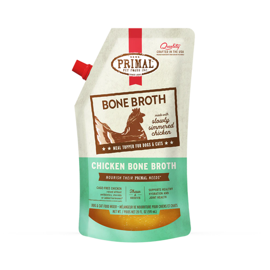 Primal Frozen Bone Broth Chicken Recipe for Cats & Dogs - 20oz - The Pet Source