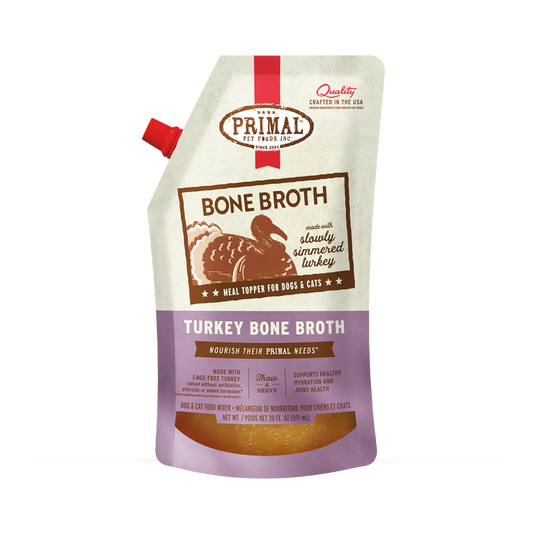 Primal Frozen Bone Broth Turkey Recipe for Cats & Dogs - 20oz - The Pet Source