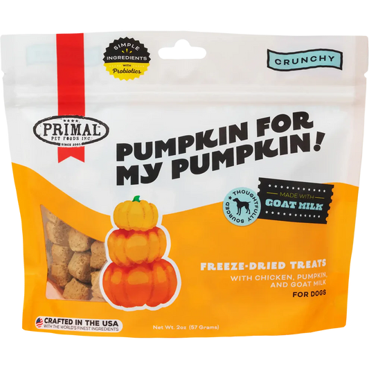 Primal Freeze Dried Raw Dog Treats Pumpkin for My Pumpkin Chicken, Pumpkin & Goat Milk - 2oz - The Pet Source