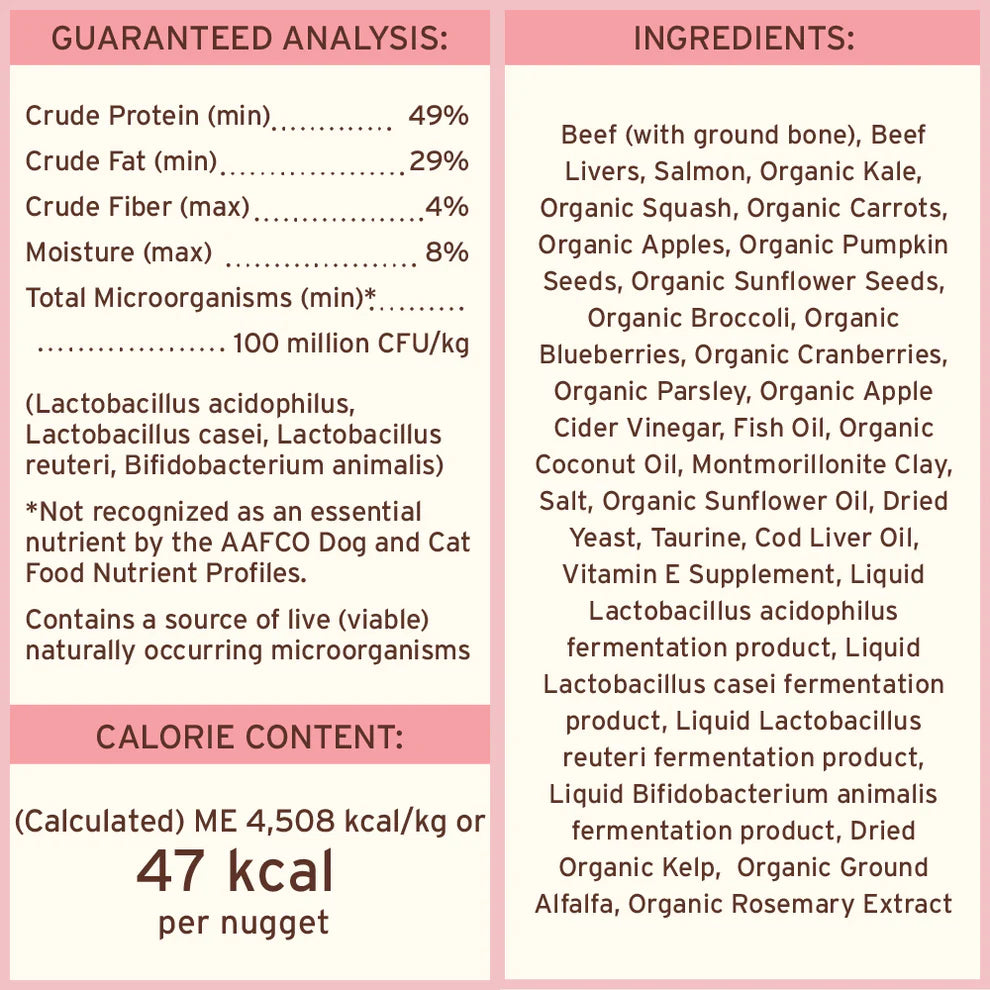 Primal Freeze Dried Raw Nuggets Cat Food Beef & Salmon Recipe - 14oz - The Pet Source