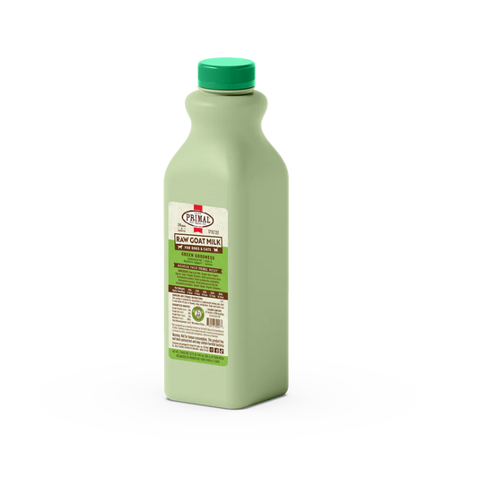 Primal Frozen Raw Goat Milk Green Goodness Recipe for Cats & Dogs - 32oz - The Pet Source