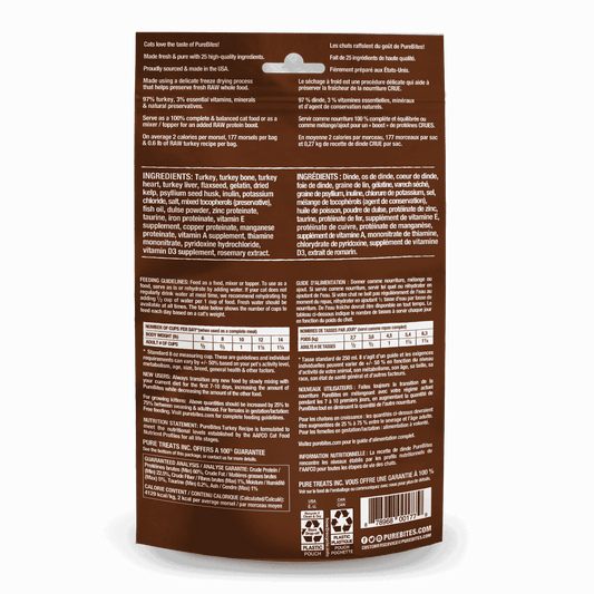 PureBites Turkey Recipe Cat Food Topper 80 gm - The Pet Source