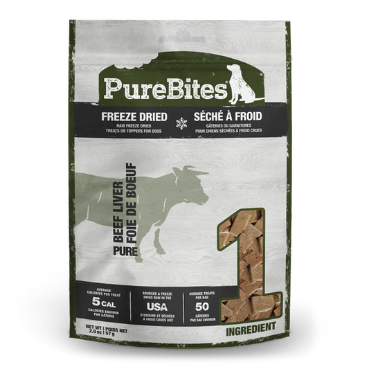 PureBites Beef Freeze Dried Dog Treats - 57g - The Pet Source