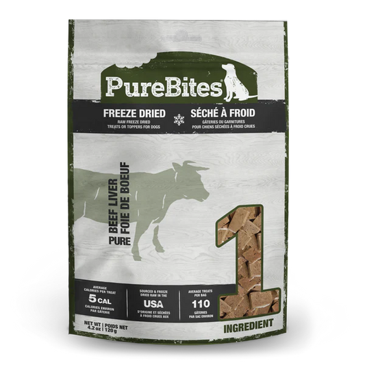 PureBites Beef Freeze Dried Dog Treats - 120g - The Pet Source