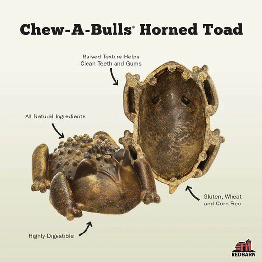 Redbarn Dental Treat Chew-A-Bulls Horned Toad - Medium - 1pc - The Pet Source