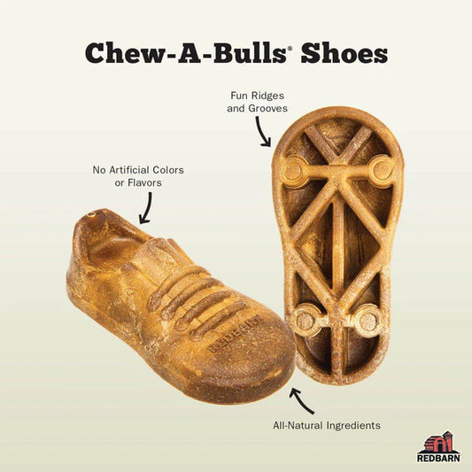 Redbarn Dental Treat Chew-A-Bulls Shoe - Small - 1pc - The Pet Source