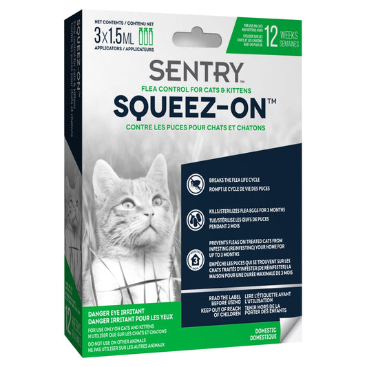 SENTRY Squeez-On Flea Control for Cats & Kittens - The Pet Source