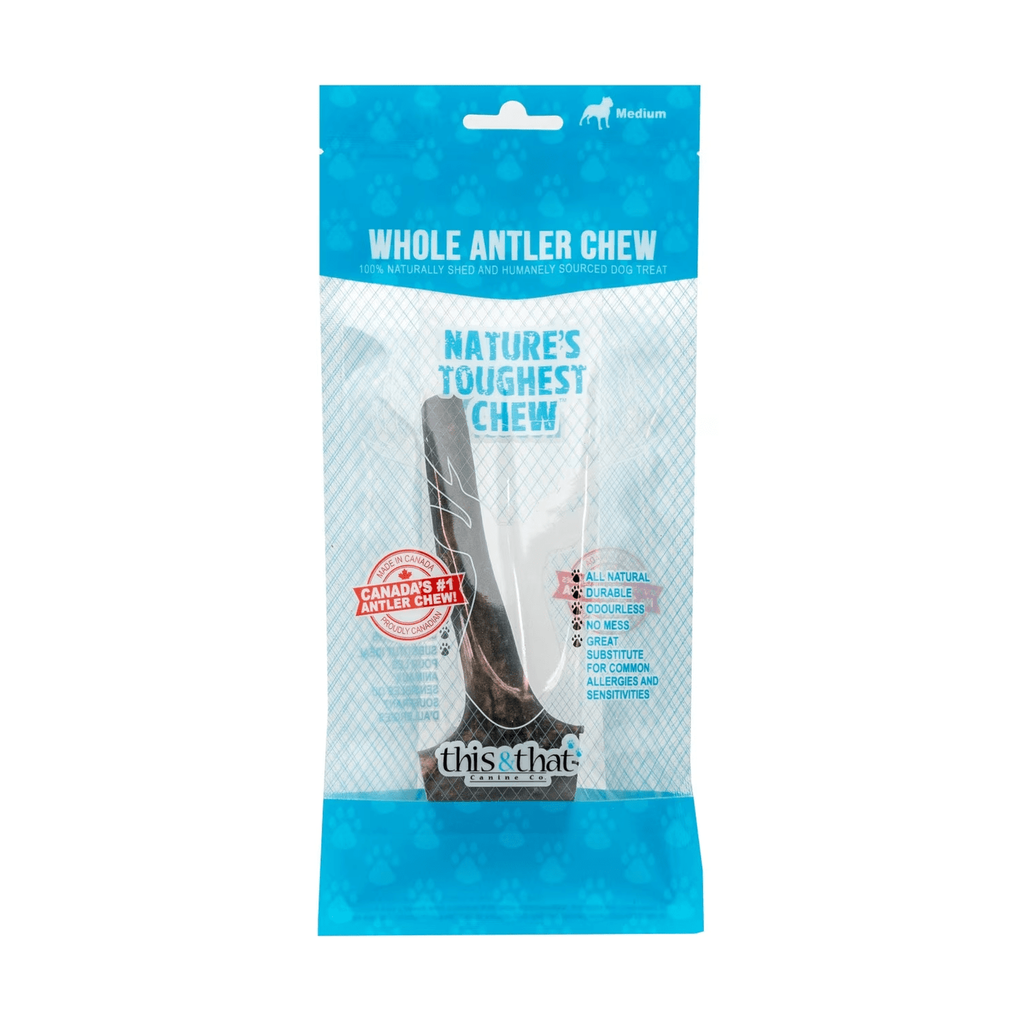 This & That Whole Antler Chew - Medium - The Pet Source