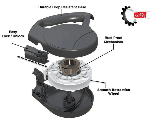 Wigzi Retractable Dog Leash - Gel Handle - Large - The Pet Source