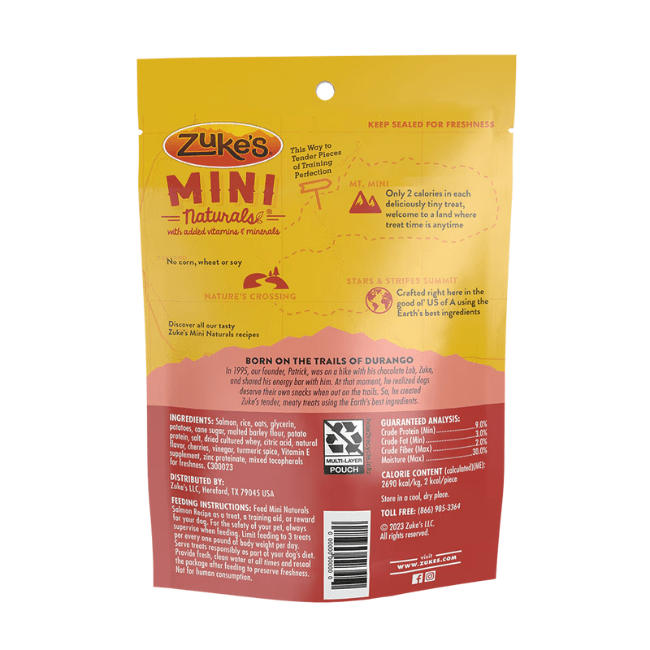Zuke’s Mini Naturals Salmon Recipe Dog Treats - 1 lb - The Pet Source
