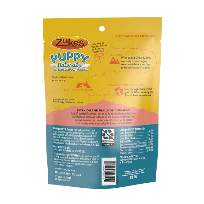 Zuke’s Puppy Naturals Salmon Recipe Dog Treats - 5 oz - The Pet Source