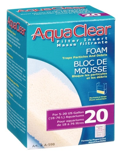 AquaClear 20 Foam Filter Insert - 1 pack - The Pet Source