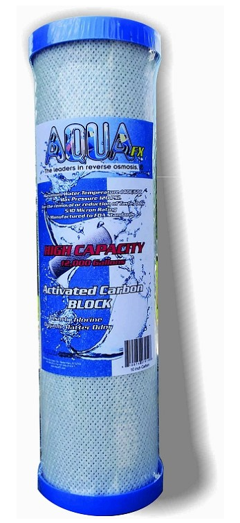 AquaFX High Capicity Carbon Block Cartridge - 10" - The Pet Source