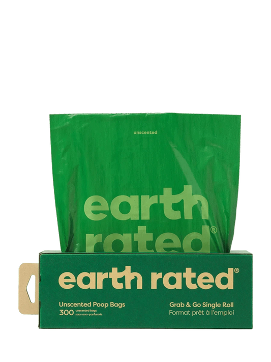 earth rated Bulk Single Roll Poop Bags Unscented - 300 Bags - The Pet Source