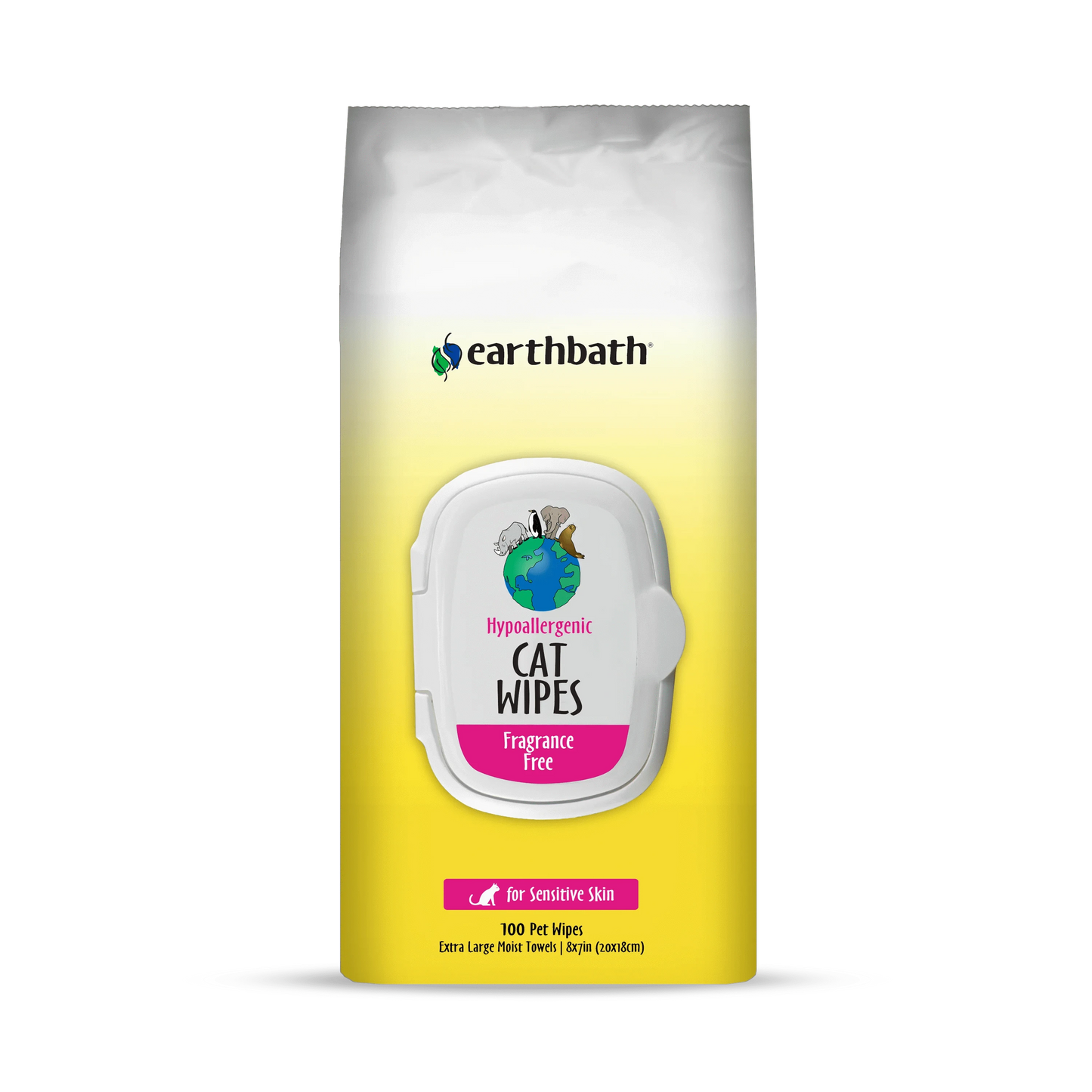 earthbath Hypoallergenic Cat Wipes - 100ct - The Pet Source