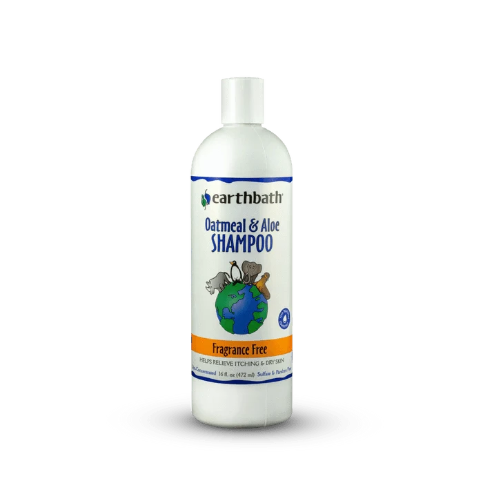 earthbath Oatmeal & Aloe Shampoo - Fragrance Free - 16oz - The Pet Source