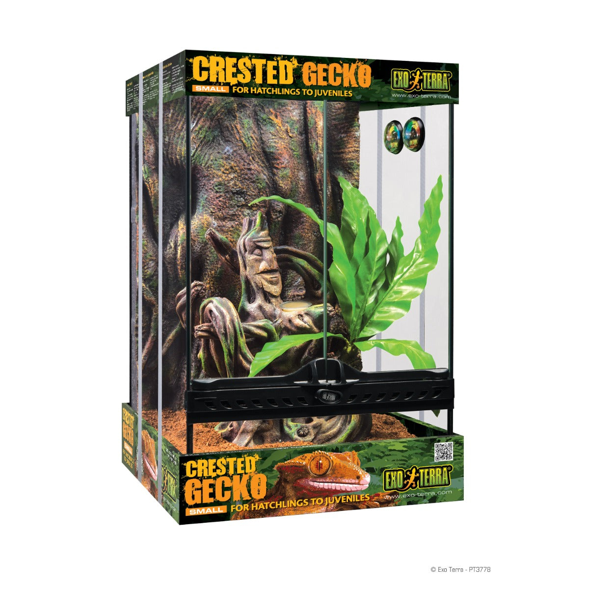 Exo Terra Crested Gecko Habitat Kit - Small - 30 x 30 x 45 - The Pet Source