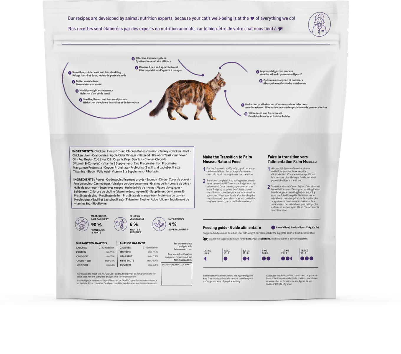 Faim Museau Chicken & Salmon Raw Frozen Cat Food - 6lb - The Pet Source