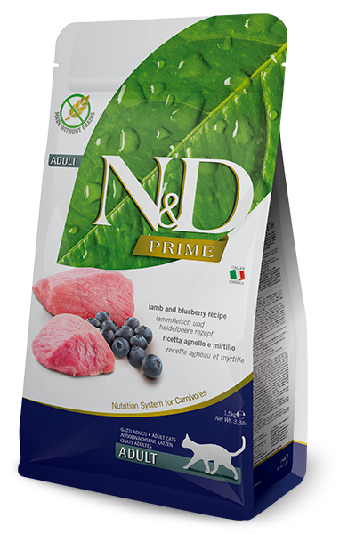 Farmina N&D Prime Feline Lamb & Blueberry Adult Cat Food - 3.3lb - The Pet Source