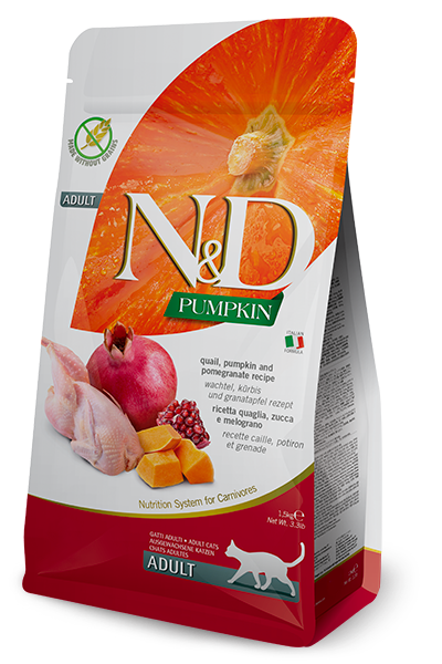 Farmina N&D Pumpkin Quail & Pomegranate Adult Cat Food - 3.3lb - The Pet Source