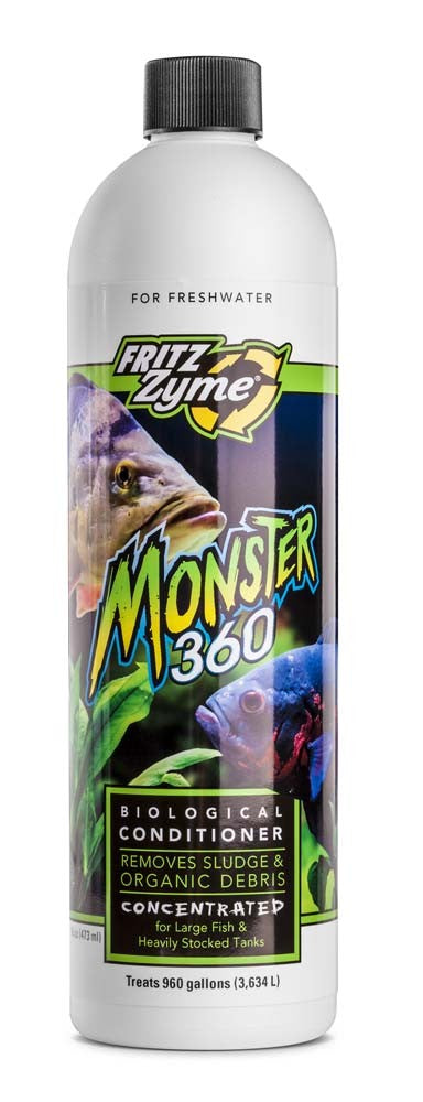 FritzZyme MONSTER 360 Biological Conditioner For Freshwater - 16 oz - The Pet Source
