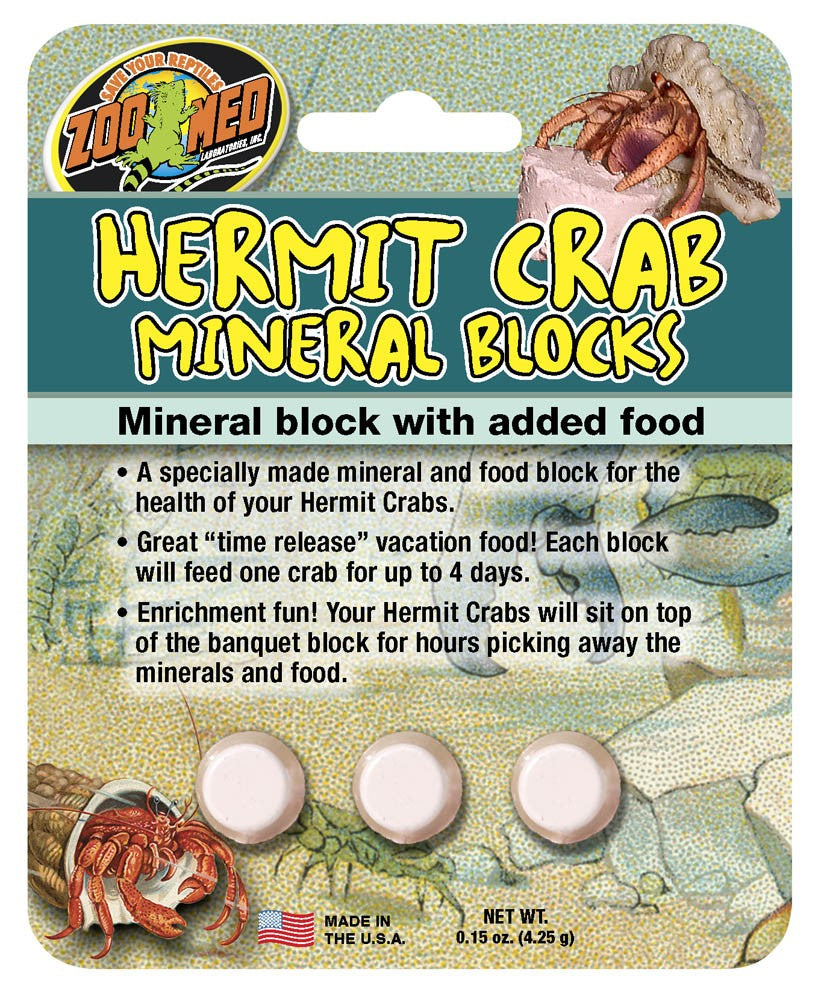 Zoo Med Hermit Crab Mineral Blocks - 0.15 oz - The Pet Source
