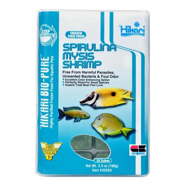 Hikari Bio-Pure Frozen Spirulina Mysis Shrimp 3.5oz - The Pet Source
