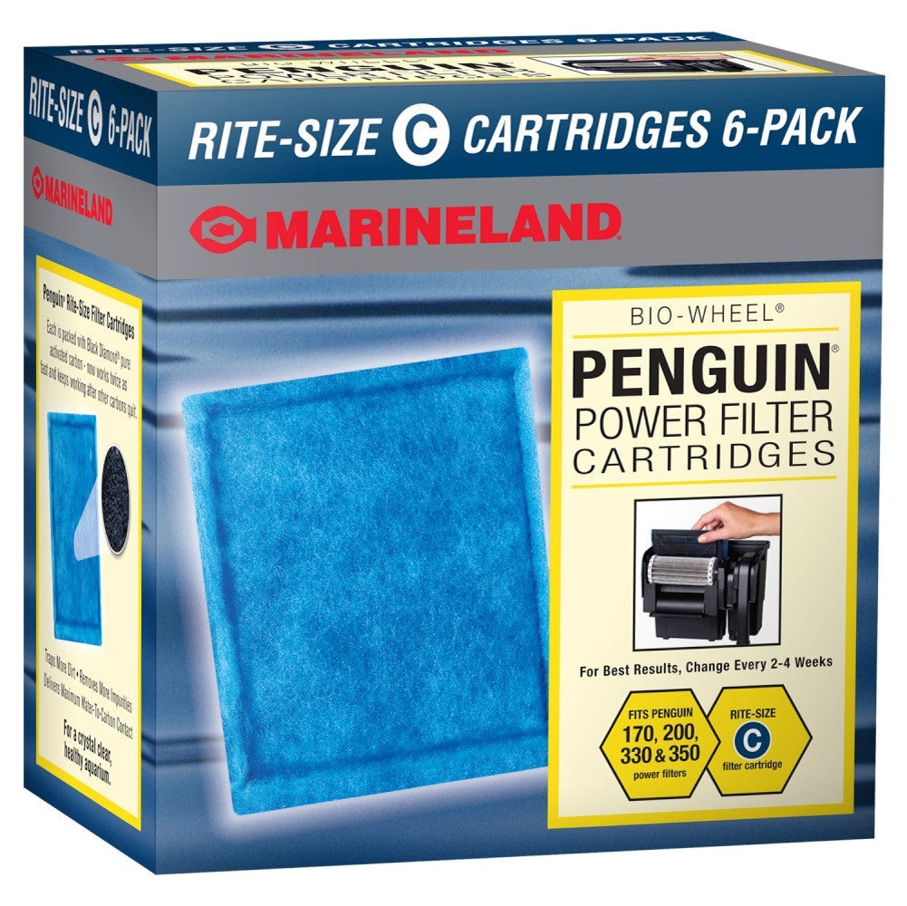 Marineland Penguin Power Filter Cartridge Rite-Size C - 6pk - The Pet Source