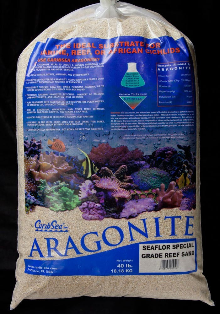 CaribSea Seafloor Special Grade Reef Sand Dry Aragonite - 40lb - The Pet Source