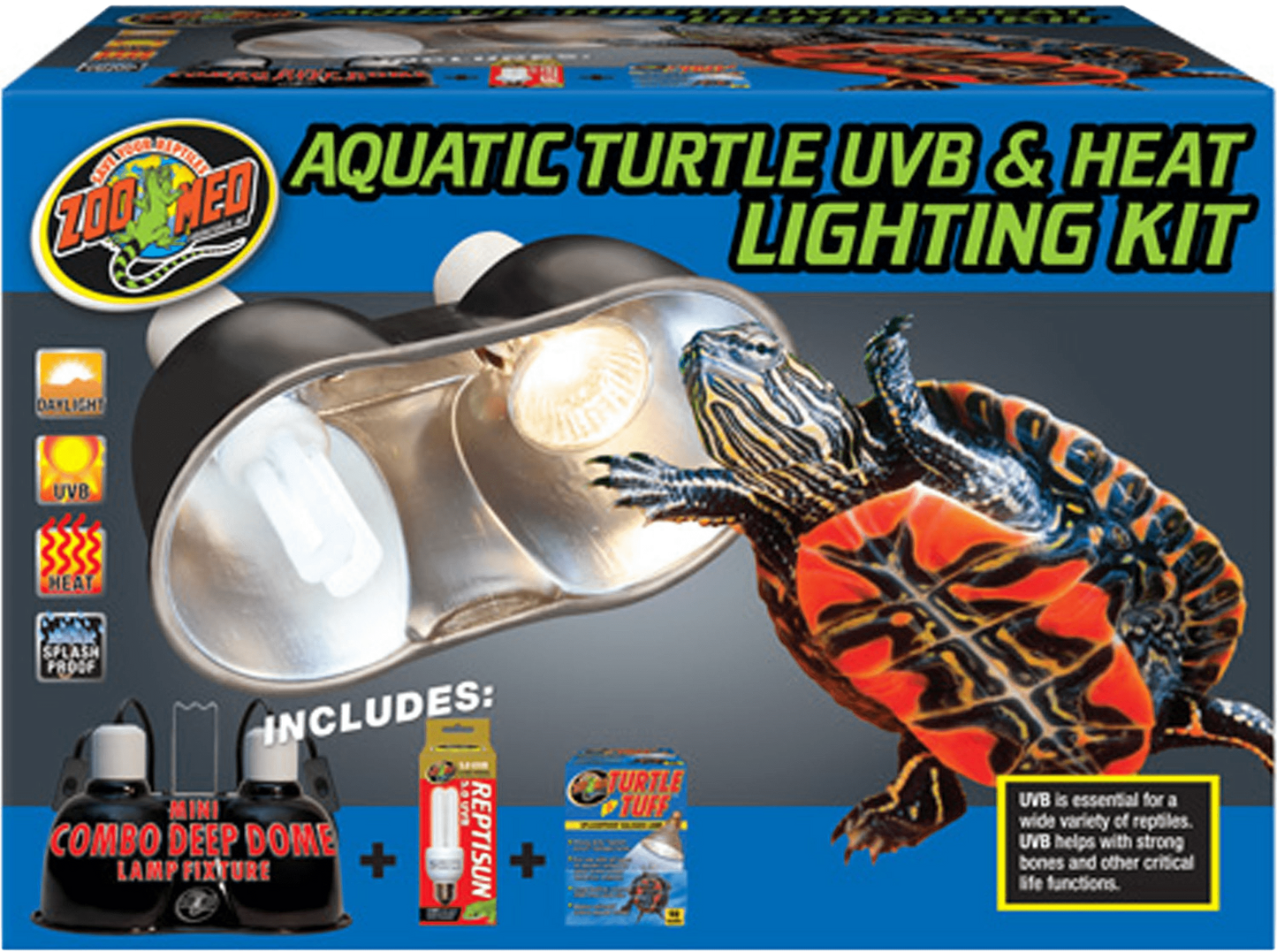Zoo Med Aquatic Turtle UVB & Heat Lighting Kit - The Pet Source