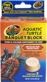 Zoo Med Aquatic Turtle Banquet Block - Regular Size 5 Pack - The Pet Source