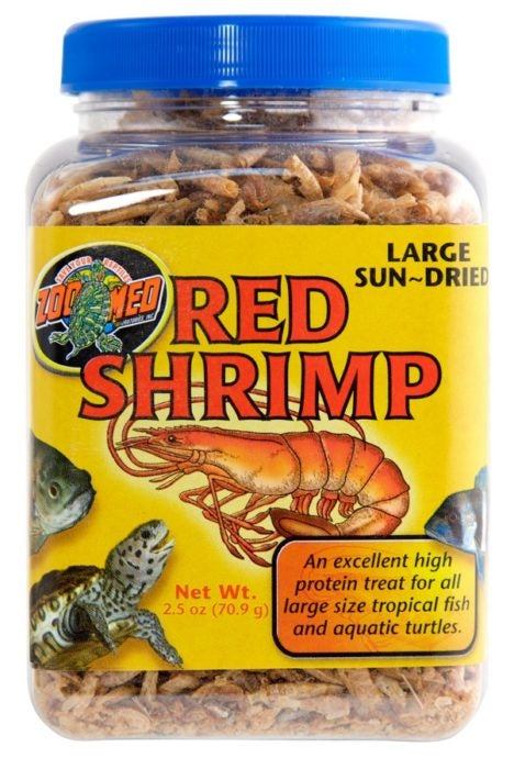 Zoo Med large Sun-Dried Red Shrimp- 5oz - The Pet Source
