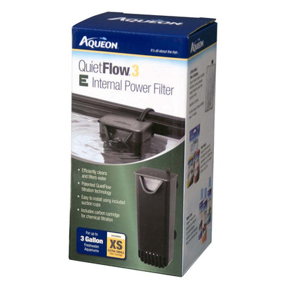 Aqueon QuietFlow 3 E Internal Power Filter 3gal Extra Small - The Pet Source