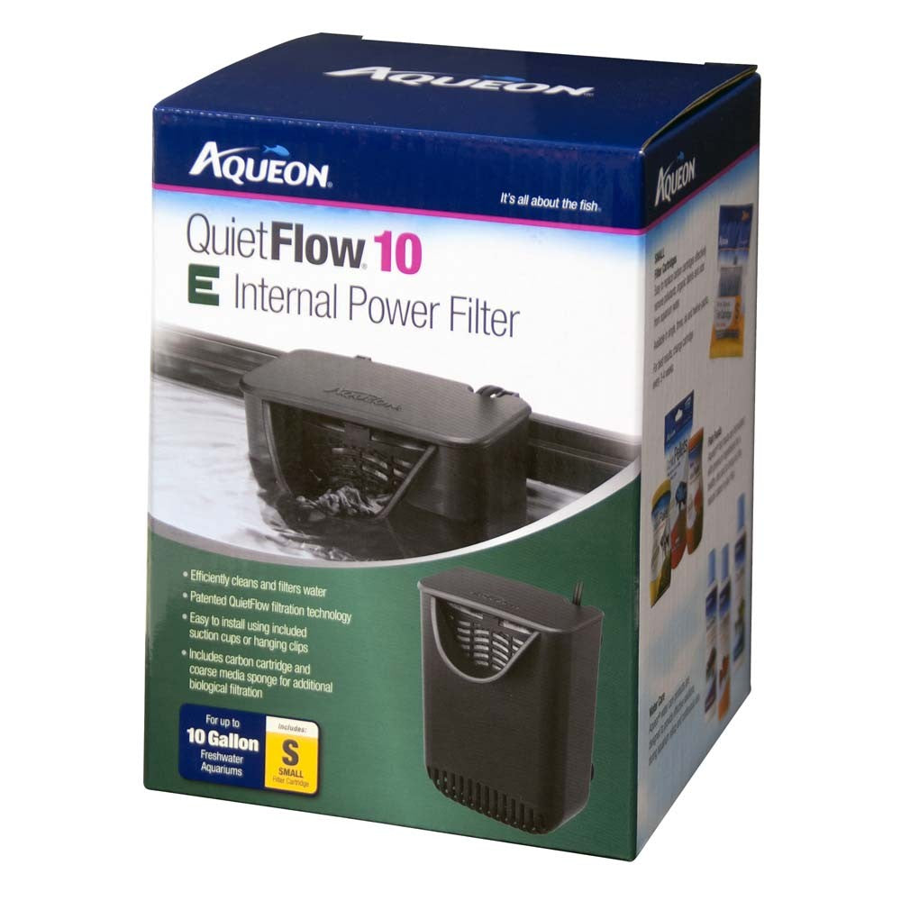 Aqueon QuietFlow 10 E Internal Power Filter 10gal Small - The Pet Source