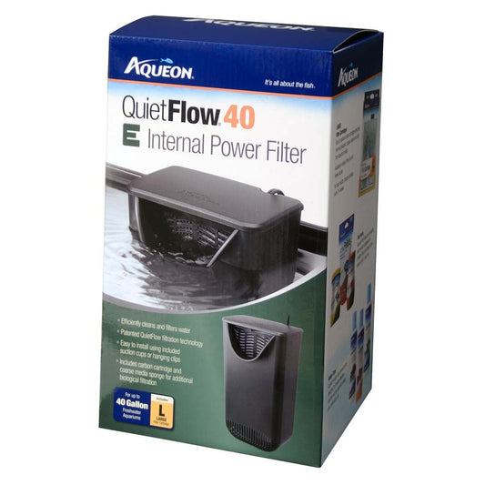 Aqueon QuietFlow 40 E Internal Power Filter 40gal Large - The Pet Source