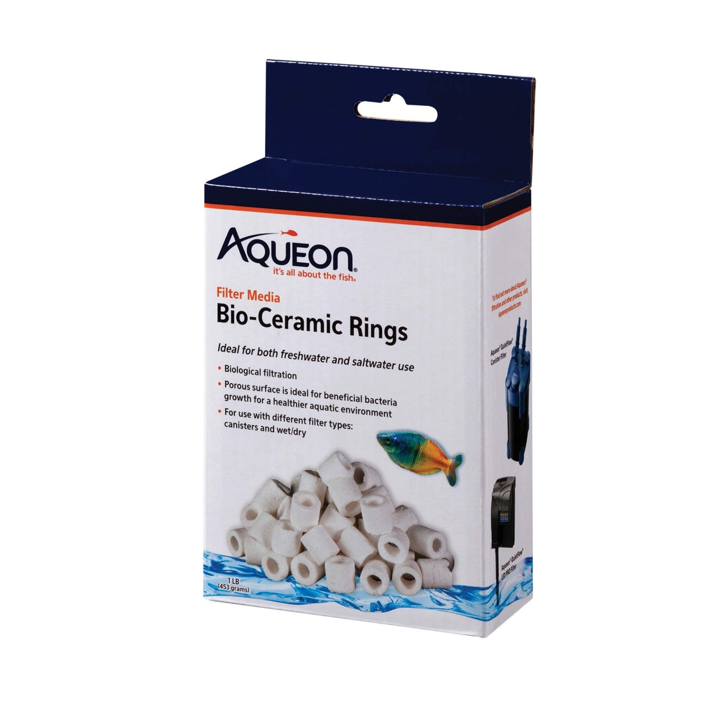 Aqueon Bio-Ceramic Ring Filter Media 1lb - The Pet Source