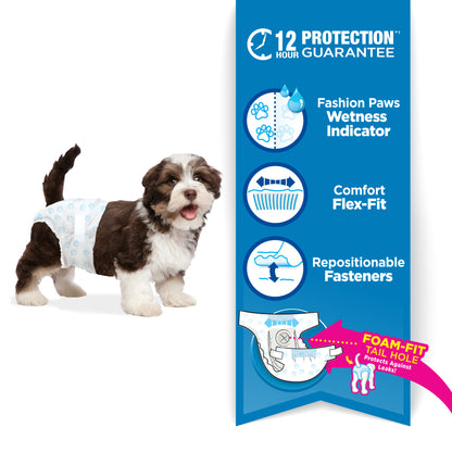 Four Paws Wee-Wee Disposable Dog Diapers X-Small - 12 pack - The Pet Source