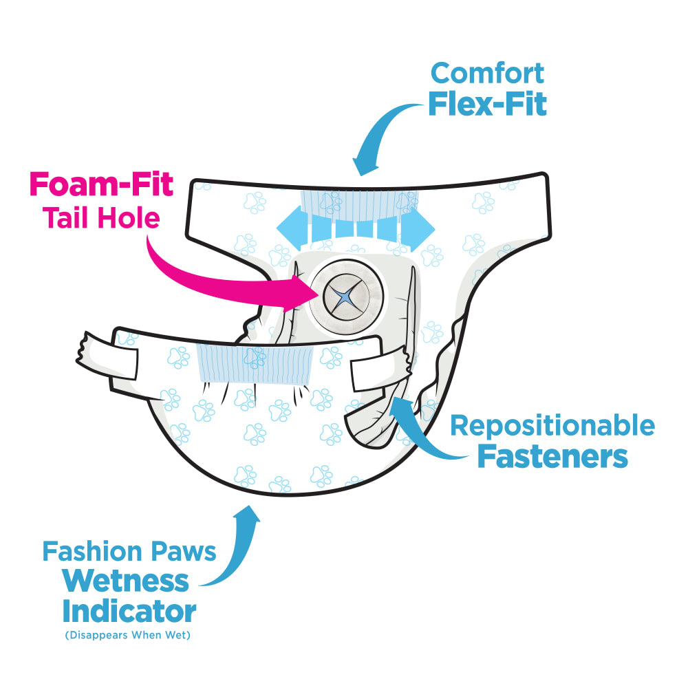 Four Paws Wee-Wee Disposable Dog Diapers X-Small - 12 pack - The Pet Source