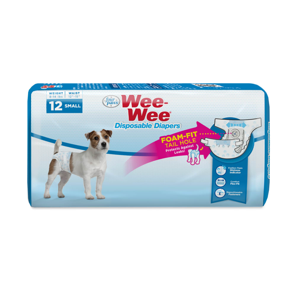 Four Paws Wee-Wee Disposable Dog Diapers Small - 12 pack - The Pet Source
