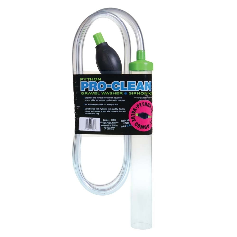 Python Products Pro-Clean Gravel Washer and Siphon with Squeeze - Large - The Pet Source