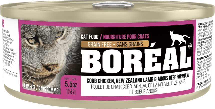 Boreal Cobb Chicken, New Zealand Lamb & Angus Beef Wet Cat Food Can - 156g - The Pet Source