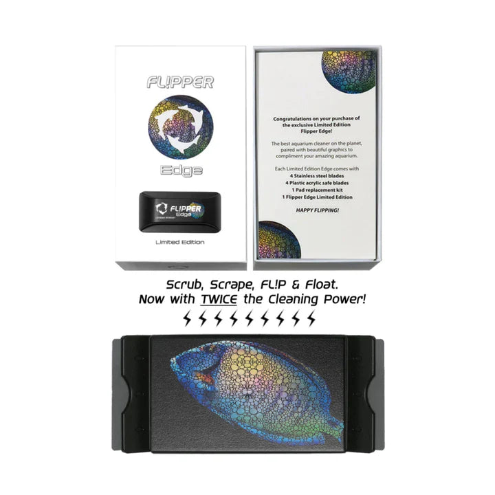 Flipper Edge Limited Edition Tang 2 in 1 Floating Magnetic Aquarium Algae Cleaner (Standard) - The Pet Source