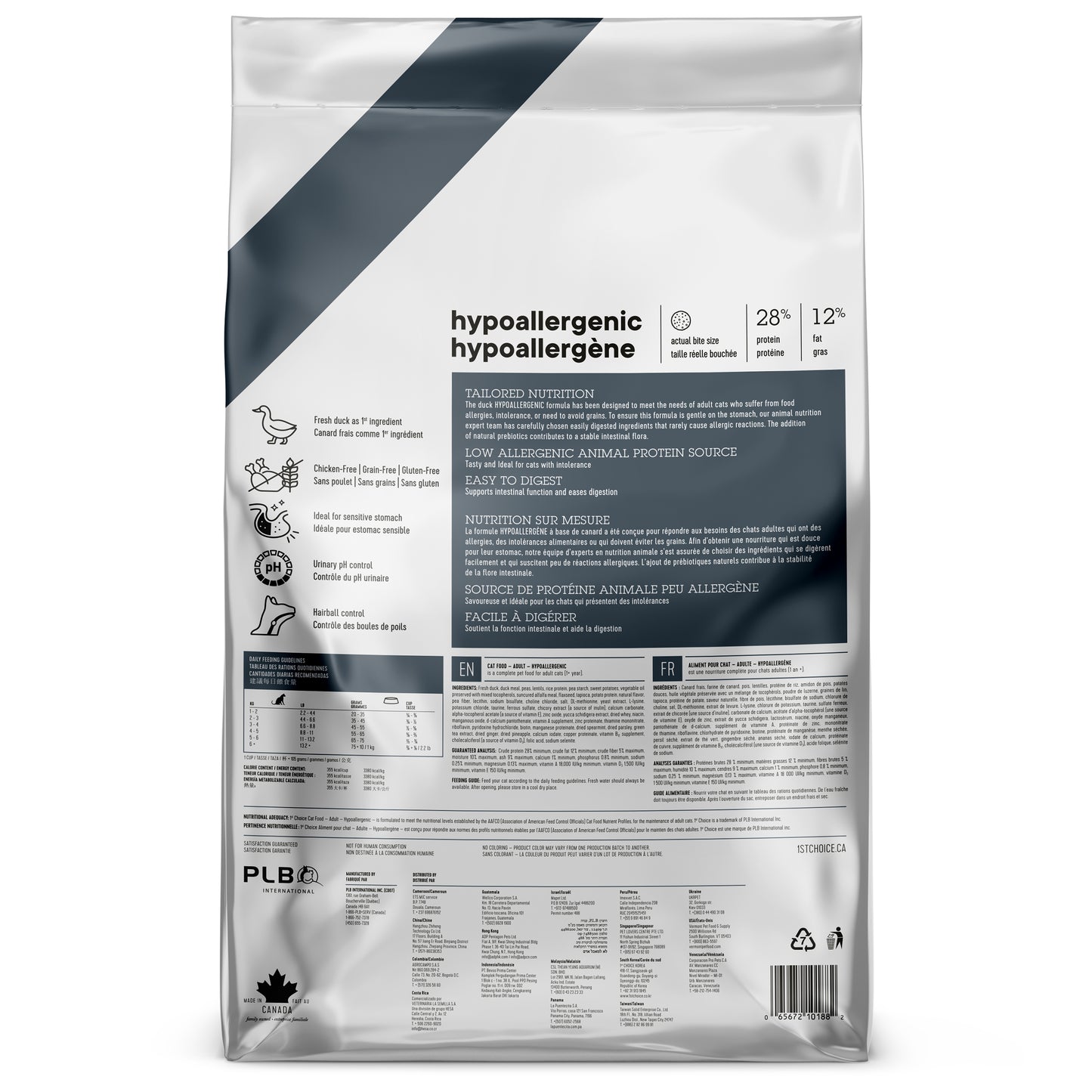 1st Choice Nutrition Hypoallergenic Duck Dry Adult Cat Food - 1.8kg - The Pet Source