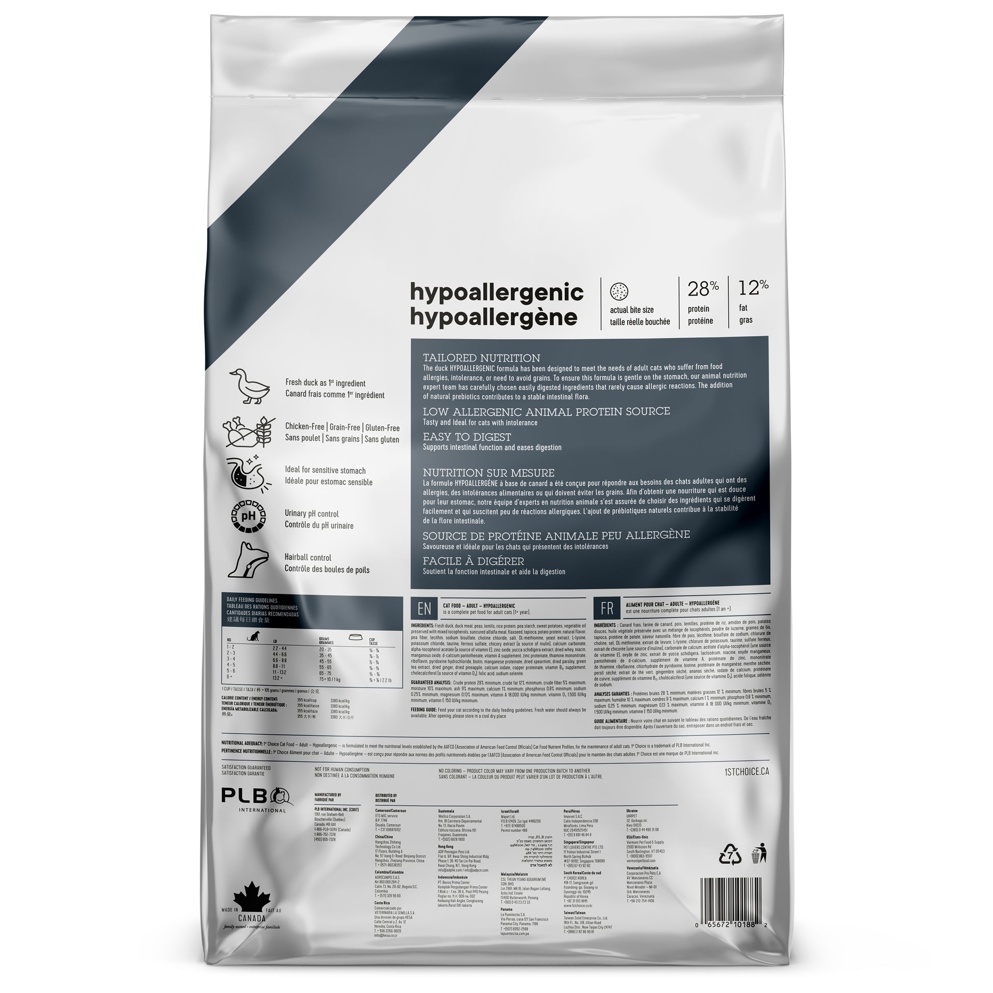 1st Choice Nutrition Hypoallergenic Duck Dry Adult Cat Food - 1.8kg - The Pet Source