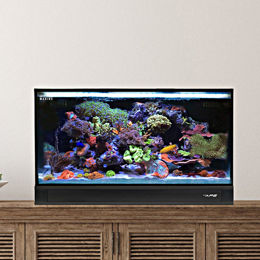 Innovative Marine NUVO Fusion Pro 2 - 25 Lagoon AIO Aquarium w/ APS Pedestal - Black - The Pet Source