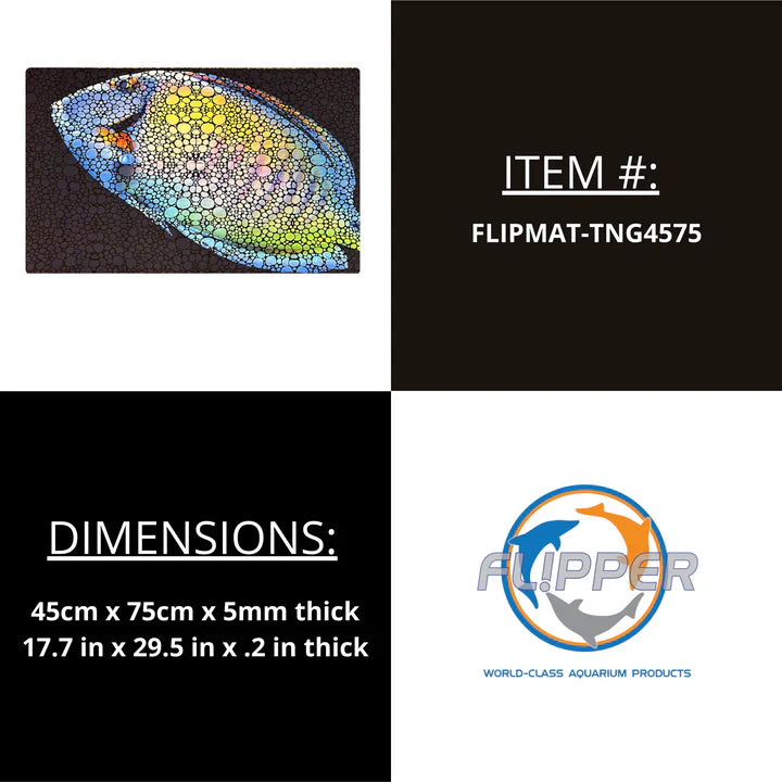 Flipper Aquarium Mat with Tang Artwork - The Pet Source