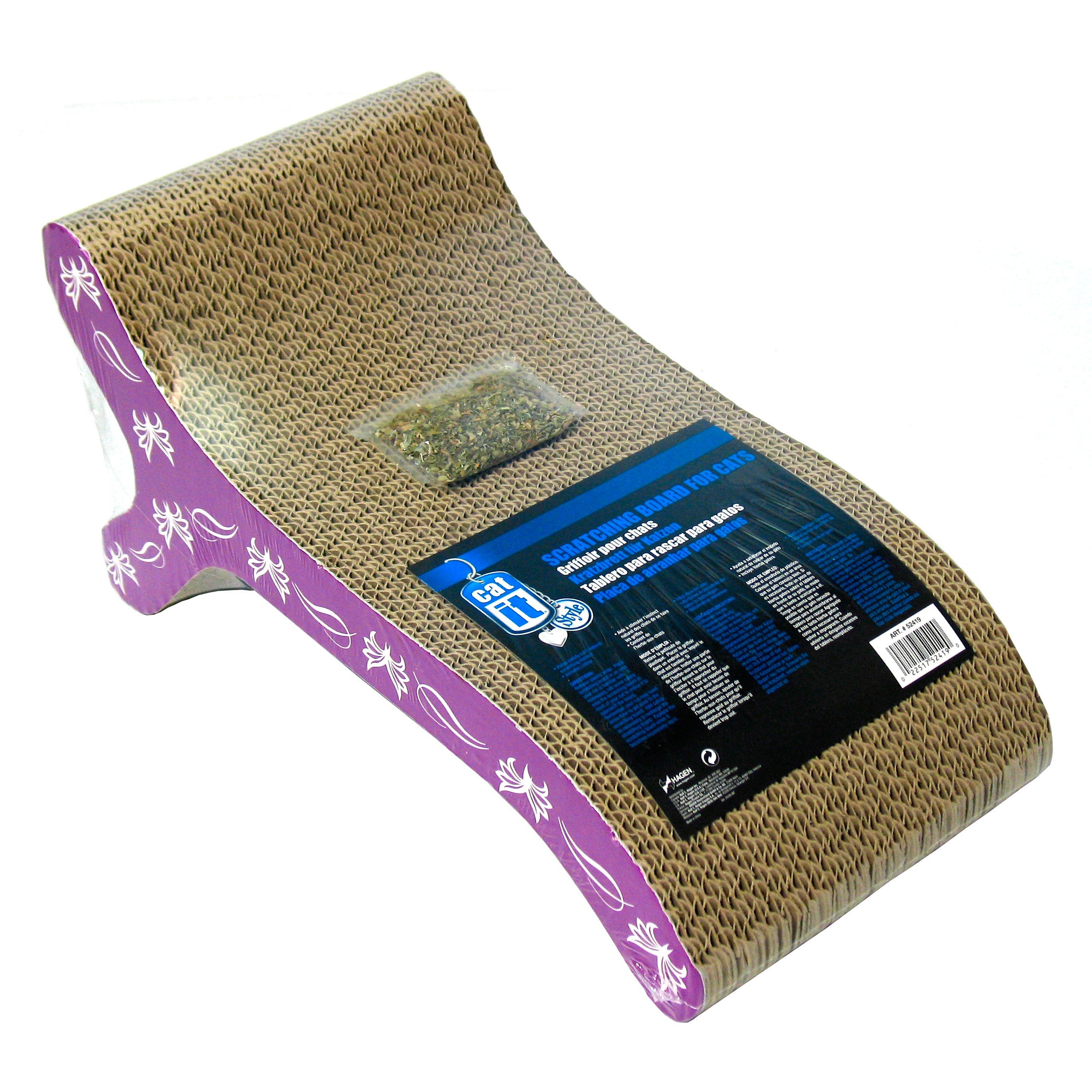 Catit Style Patterned Cat Scratcher with Catnip - Butterfly - Chaise