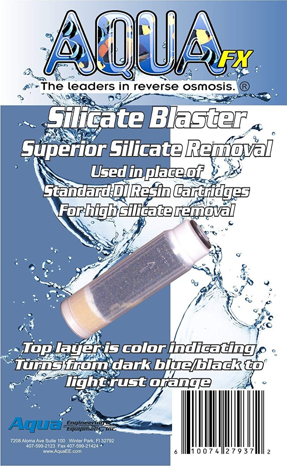 AquaFX Silicate Blaster DI Filter Cartridge - 10 Inch - The Pet Source