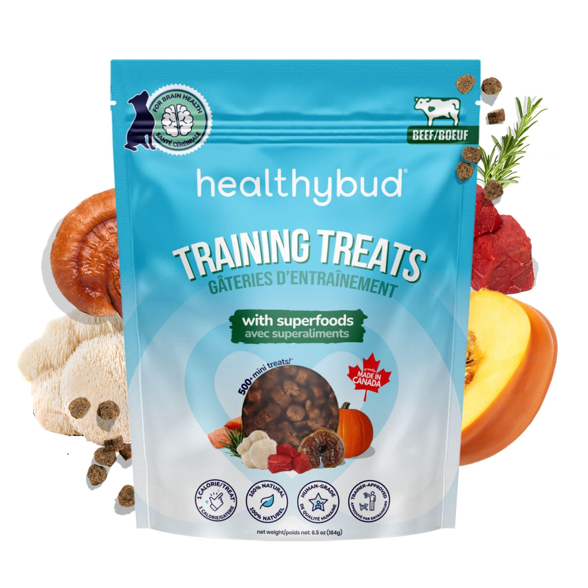 Healthybud Beef Mini Training Treats - 184g - The Pet Source