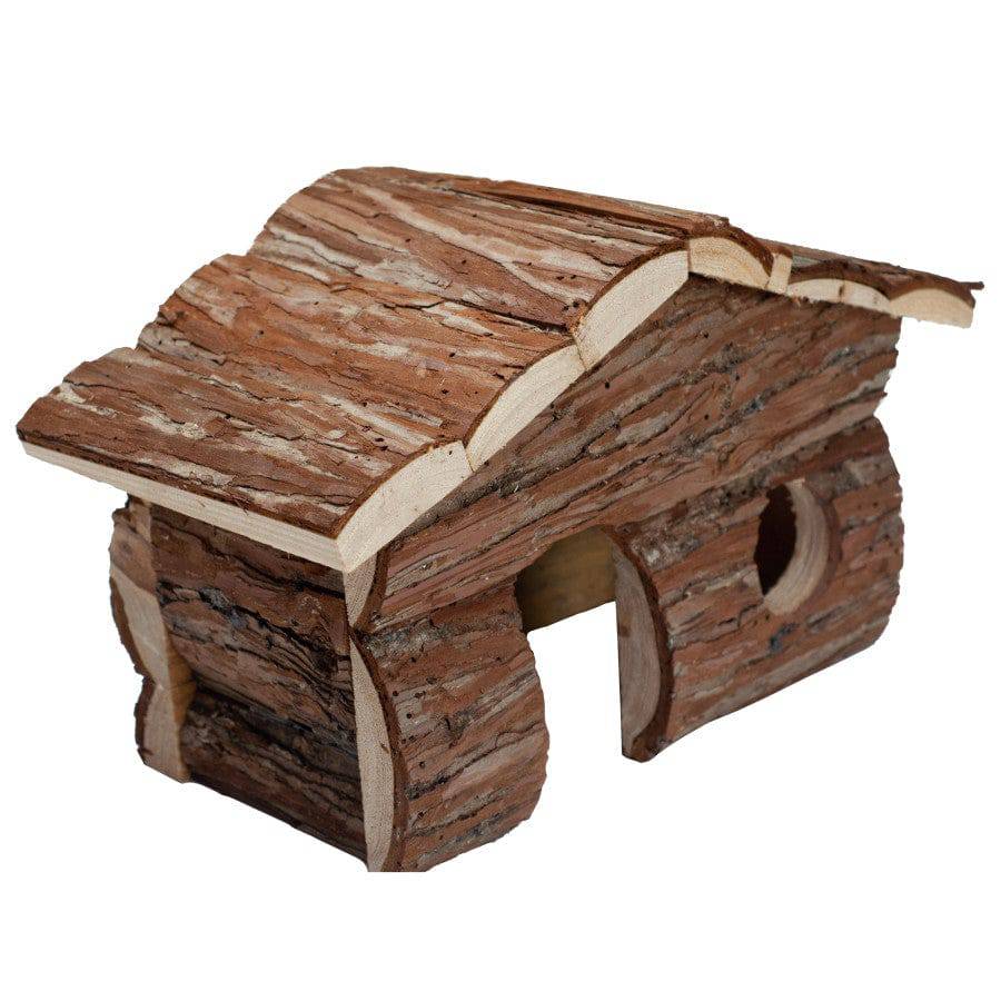 A & E Cages Nibbles Log Cabin Small Animal Hut - Medium - The Pet Source